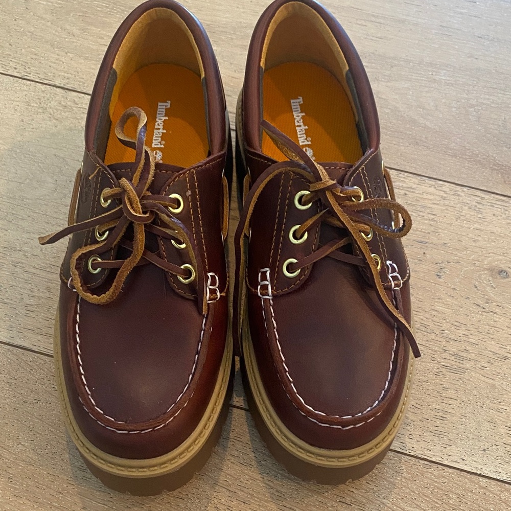 Timberland Womens Dark Brown Boat Shoes